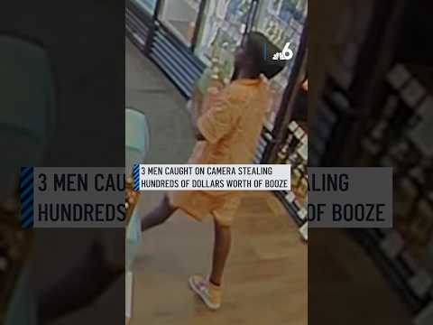 3 men caught on camera stealing hundreds of dollars worth of booze — YouTube video thumbnail