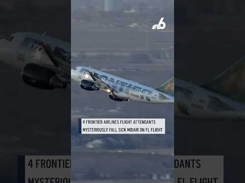 4 Frontier Airlines flight attendants mysteriously fall sick midair on Florida flight — YouTube video thumbnail