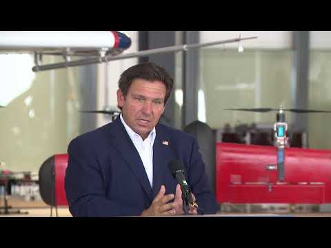 LIVE: Gov. DeSantis holds news conference in Daytona Beach — YouTube video thumbnail