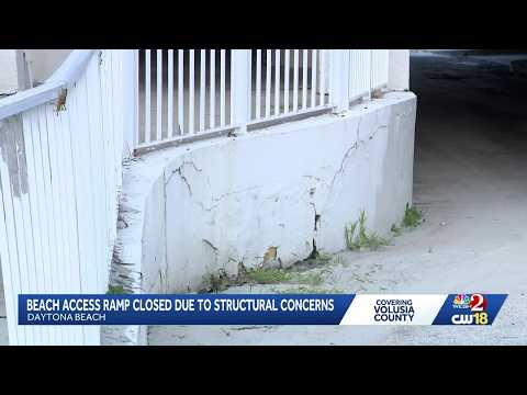 Beach access point closes due to structural concerns in Daytona Beach — YouTube video thumbnail