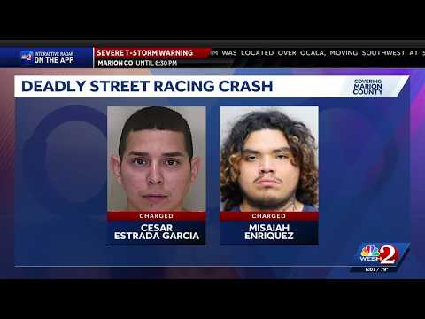2 arrested after 77-year-old woman killed in Marion County speed racing crash, troopers say — YouTube video thumbnail