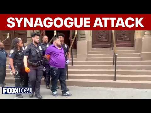 Shabbat service disrupted at NYC synagogue after suspect attacks 2 — YouTube video thumbnail