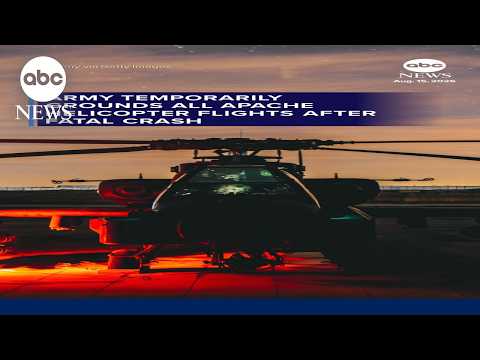 Army temporarily grounds all Apache helicopter flights after fatal crash — YouTube video thumbnail