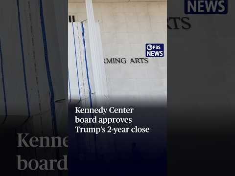 Kennedy Center board approves Trump’s 2-year close — YouTube video thumbnail