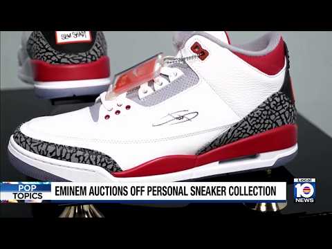 Eminem auctions off personal sneaker collection — YouTube video thumbnail