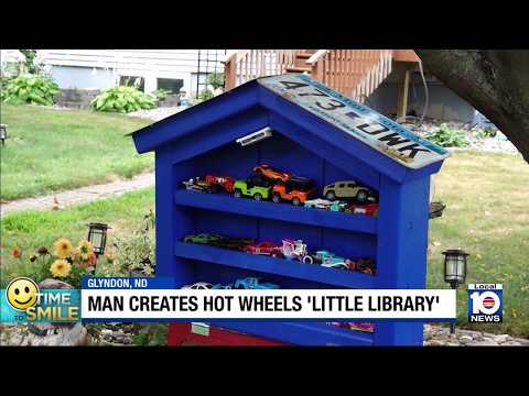 Man creates Hot Wheels little library — YouTube video thumbnail
